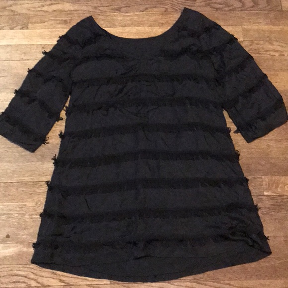 Ark & Co Black Fringe Dress - Picture 3 of 4
